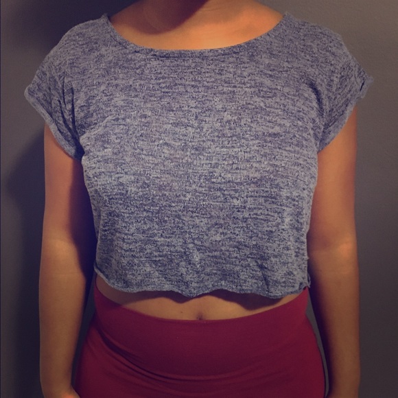 Blue crop top