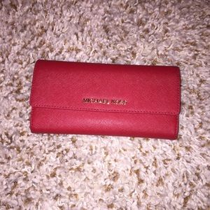 Michael Kors large red wallet