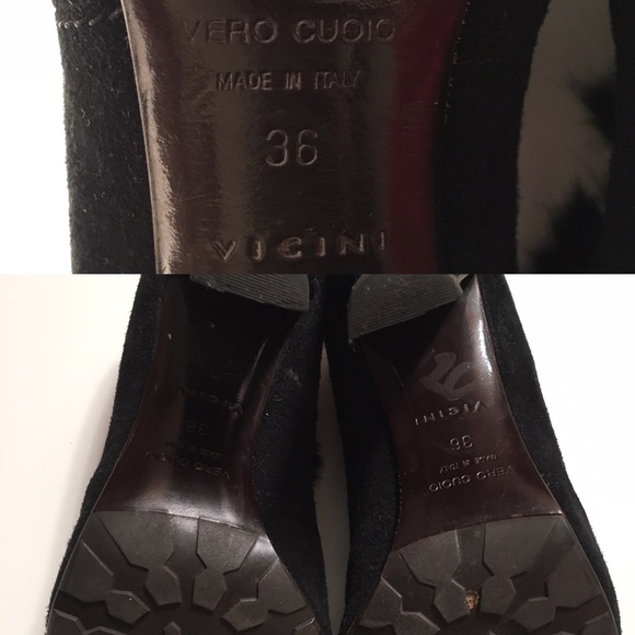 Italian Genuine Leather Suede & Rabbit Fur Booties - Picture 4 of 4