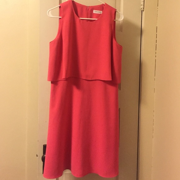 Calvin Klein pink popover dress size 10