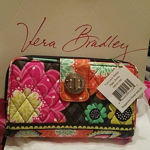 Vera Bradley turn lock wallet