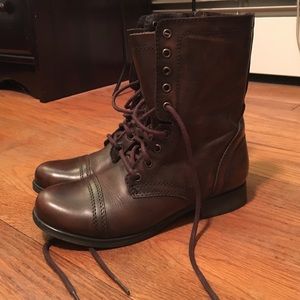 Steve Madden brown troopa combat boot