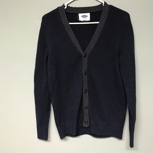 Men's navy/grey button up Old Navy Cardigan.