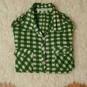Gibson gingham green plaid shirt