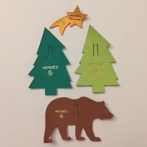 1 DAY SALE Hermes Petit H Leather Charms