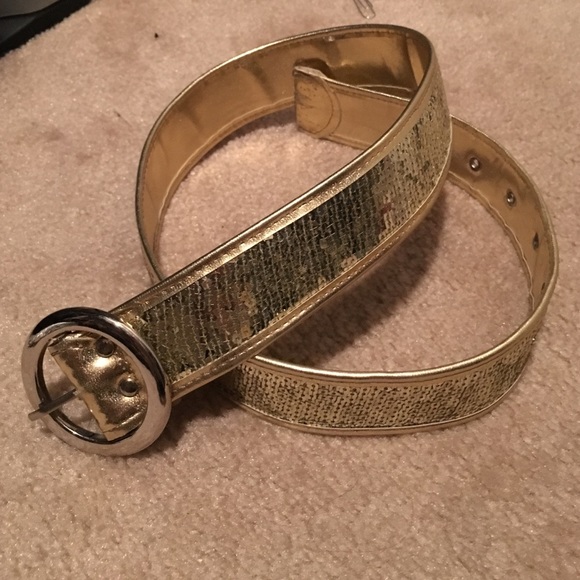 Gold sequin belt