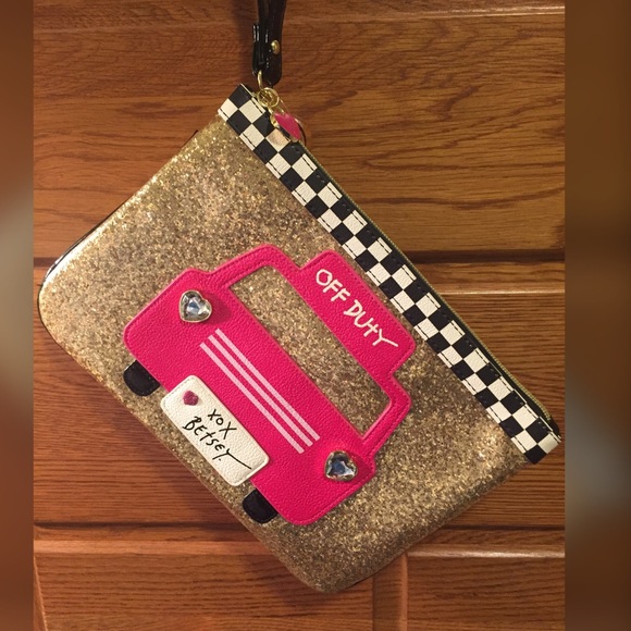 BetseyJohnson Off Duty Checkered Taxi Cab Wristlet - Picture 2 of 6