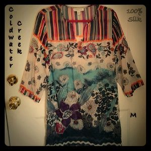 ☀Sheer v-neck silk tunic - dreamy design☀