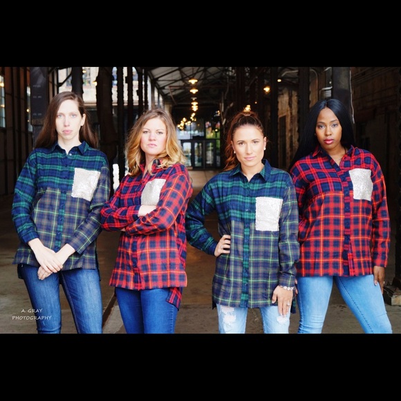 Green/blue flannel