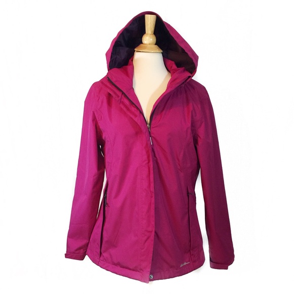 Eddie Bauer Jackets & Blazers - Eddie Bauer Pink Color Hooded Windbreaker Jacket