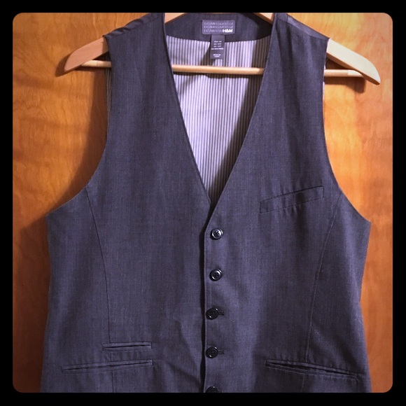Men's gray suit vest