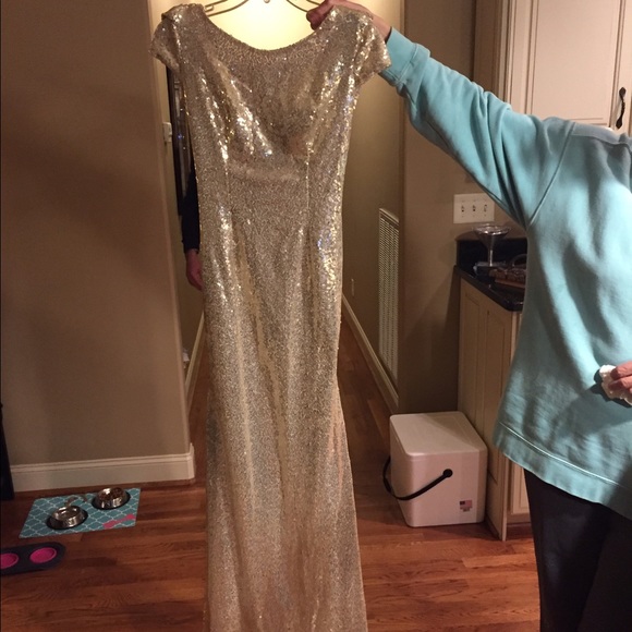 Gold sequin dress