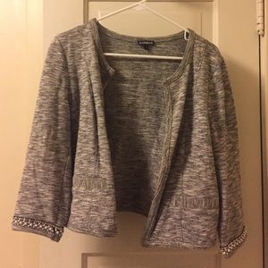 Express grey knit blazer size M