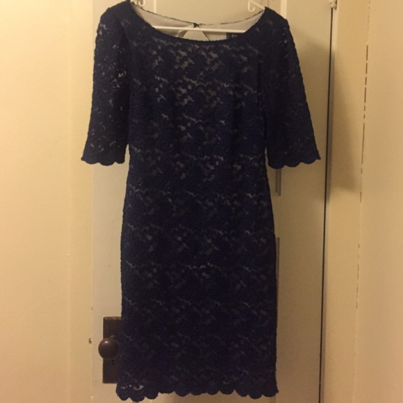 Blue lace dress, size 6