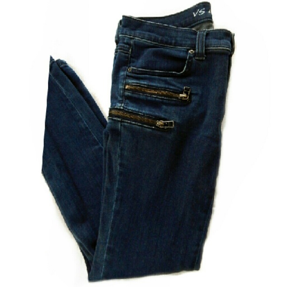 Victoria secret moto crop ankle jeans
