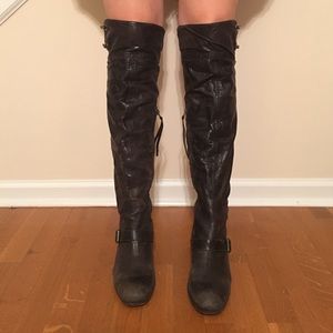 Pour la Victorie Knee High Brown Boots