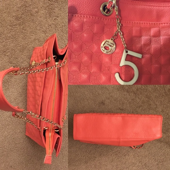 Beautiful coral color bag / diaper bag - Picture 3 of 4