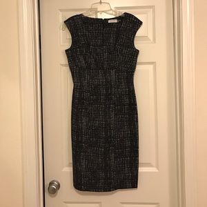 Calvin Klein black and white dress