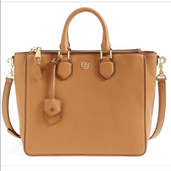 Tory Burch Robinson Square Pebbled Tote