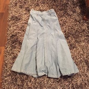 Size 8 Christopher & Banks blue jean skirt