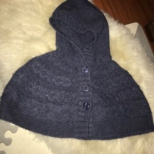 Cape sweater (navy blue-- sz. 6M)