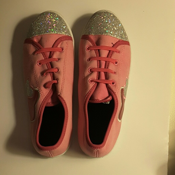 Glitter Hearts girly girl sneakers - Picture 1 of 1