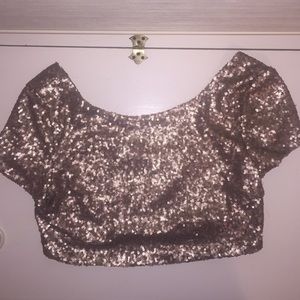 Sequin crop top