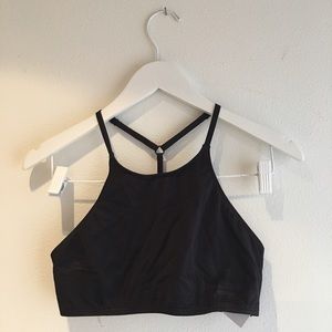 Out From Under Solid High Neck Bikini Top in Black