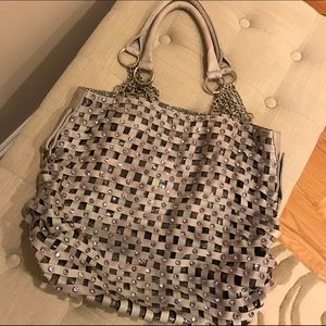 Blue Elegance Jewel Studded Bag