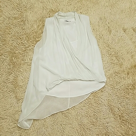 Bebe Asymmetric silk top