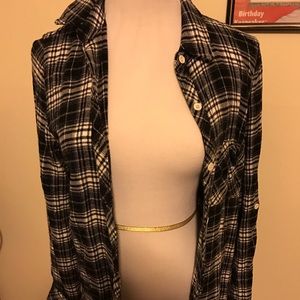 Black and white design lab flannel