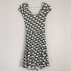 Black and White Cat Dress