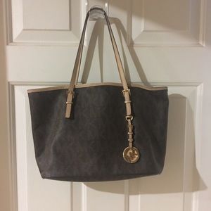 Authentic small MK monogram tote