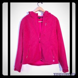 Blanc Noir Fuchsia Winter Jacket Hooded Zipper