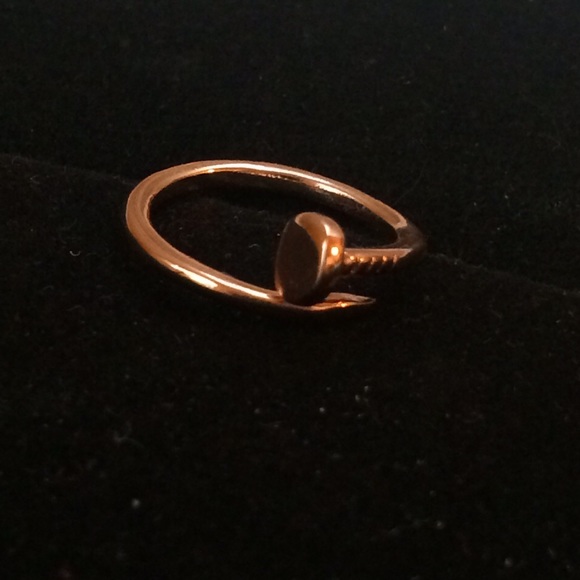 HOLIDAY SALE! Rose Gold Plated Chic Nail Ring! - Picture 1 of 2