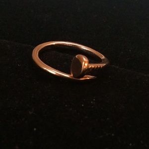 HOLIDAY SALE! Rose Gold Plated Chic Nail Ring!