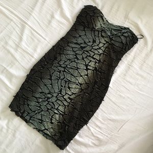 Patchwork snakeskin dress