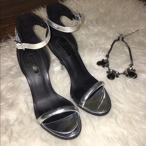 Silver High Heel Sandal