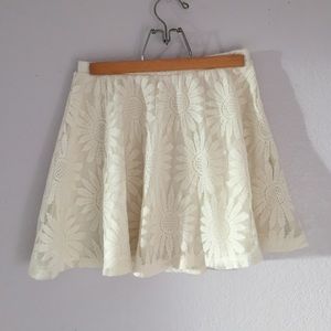 White/Cream Sunflower Skirt