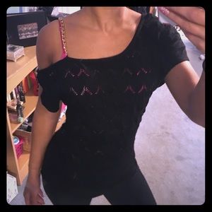 Sexy off the shoulder Bebe top
