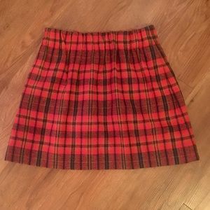 J.Crew Cypress Plaid Wool Mini Skirt size 0