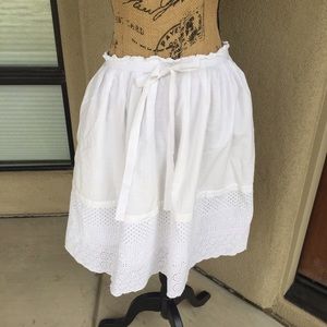 Gap White Cotton Skirt