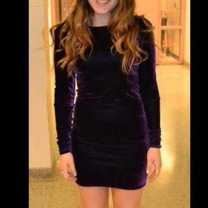 Bebe purple velvet dress