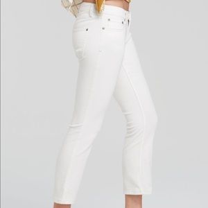 Free People Slim White Jeans
