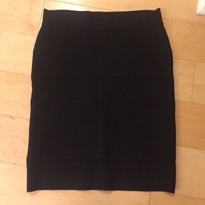 Bcbg maxazria black bandage skrt large knee length