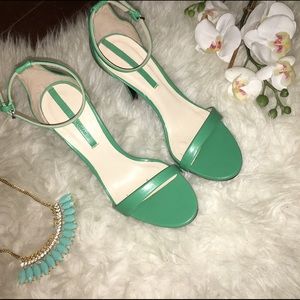 Teal Color High Heel Sandal