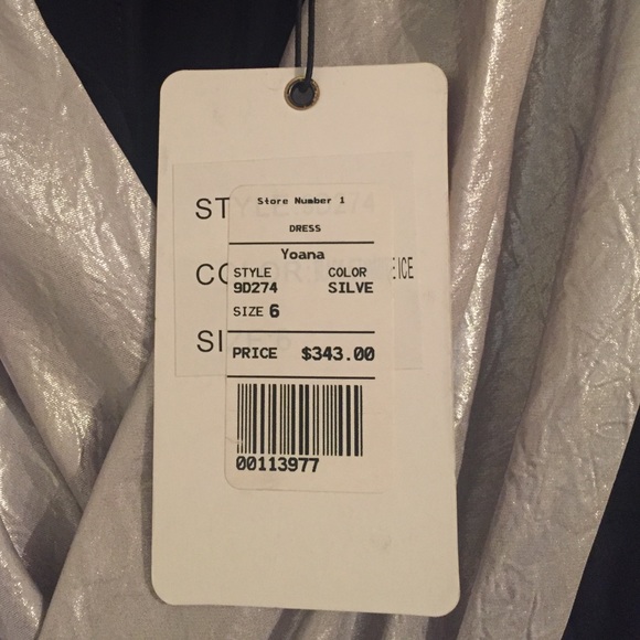 NWT Yoana Baraschi silver & black cocktail dress. - Picture 2 of 4