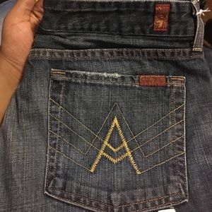 "A" pocket 7 for all mankind jeans