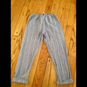 Blue and White striped pajamas