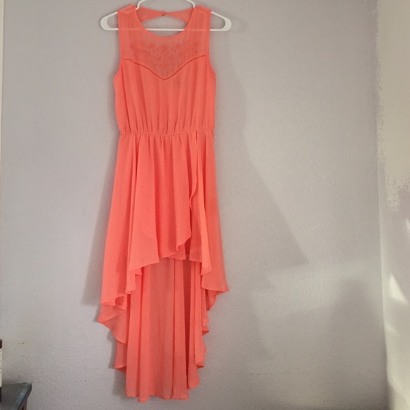 Salmon High-Low dress